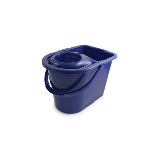 15 Litre Plastic JaniClean® Mop Bucket with Wringer - BLUE